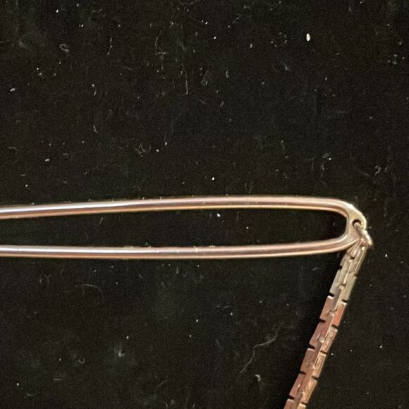 Vintage-1930s-Art Deco Hickok double gold tone tie bar w/Herringbone swag - Picture 4 of 13